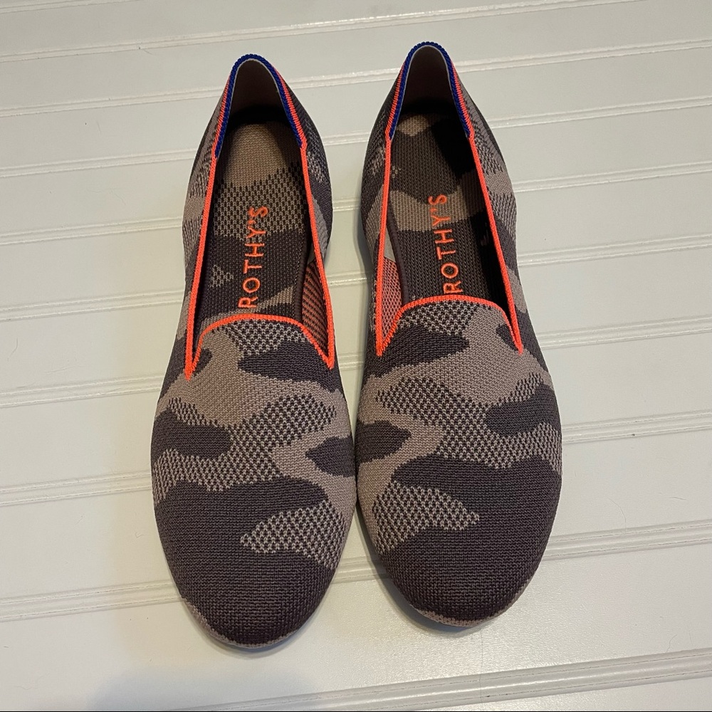 Rothy’s taupe camo loafers sz 10.5